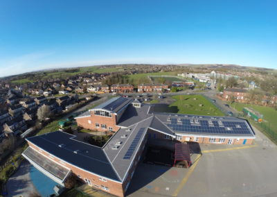 Solar panel on school roof